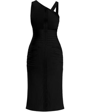 Hervé Léger Ingrid Ruched Sheath Dress - Black