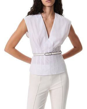 Rag & Bone Ines Poplin Sleeveless Top - White