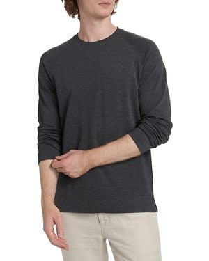 Saks Fifth Avenue Collection Cotton-Wool Knit Shirt - Gray