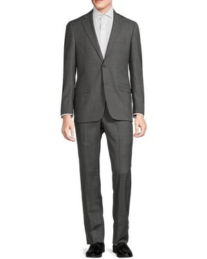 Hickey Freeman Milburn Iim Textured Wool Suit - Gray