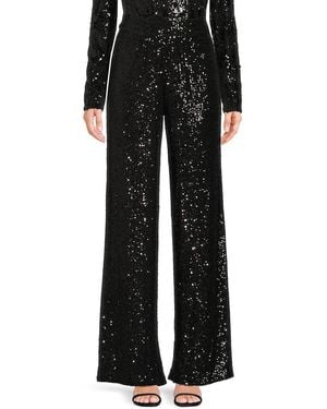 Ramy Brook Lavenia Sequin Wide Leg Pants - Black