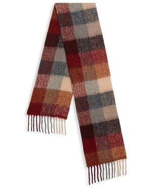 Saks Fifth Avenue Plaid Alpaca-blend Scarf - White