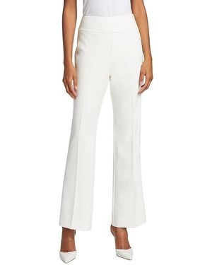 Tahari Iris High-Rise Flared Trousers - White