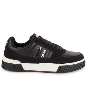 DKNY Logo Low Top Platform Trainers - Black