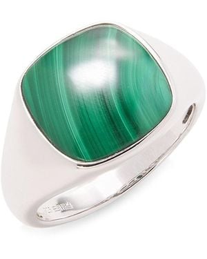 Effy Sterling & 5.69 Tcw Malachite Cushion Ring - Green