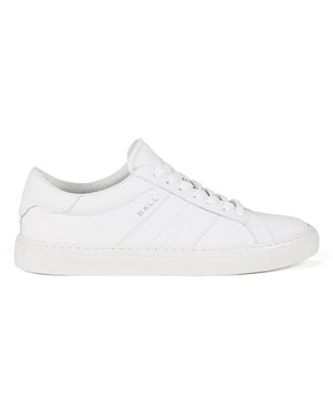Bally Logo Leather Low-Top Sneakers - White