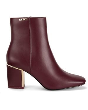 DKNY Cianna Logo 75Mm Ankle Boots - Purple