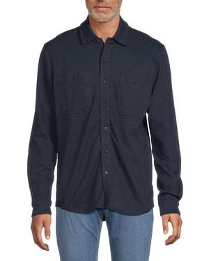 Joe's Jeans Heathered Knit Work Shirt - Blue