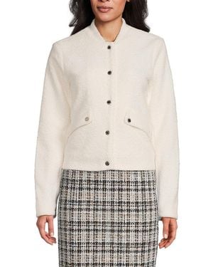 Calvin Klein Bucle Bomber Jacket - White
