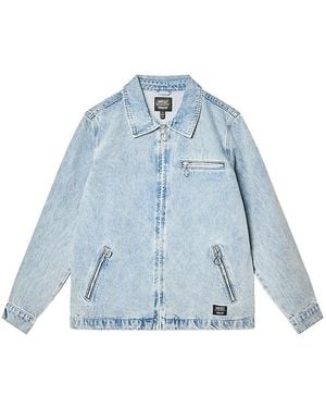 Wesc Stone Wash Denim Work Jacket - Blue