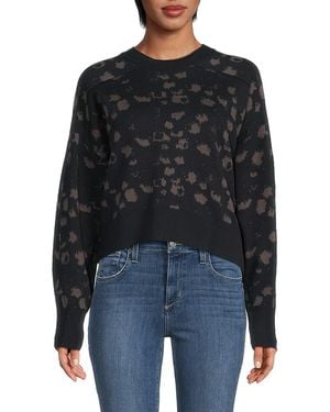 Rag & Bone Lysa Abstract Raglan Sleeve Sweater - Black