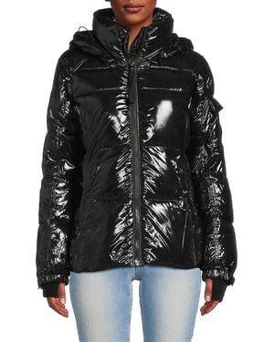 Sam. Lacquer Puffer Jacket - Black