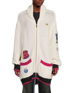 Stella McCartney Virgin Wool Longline Cardigan - Natural