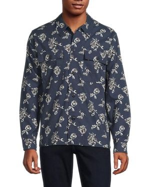 Vince Ikat Floral Shirt - Blue