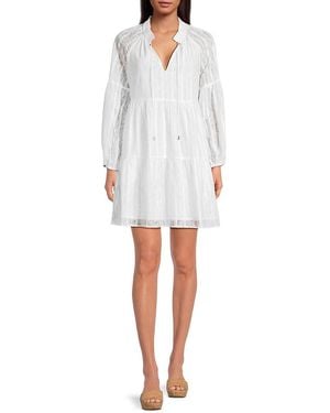Tommy Bahama Illusion Frond A-Line Minidress - White