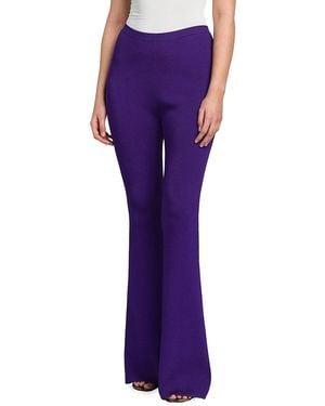 Stella McCartney Rib Knit Flare Trousers - Purple