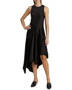 Kobi Halperin Thea Satin Midi-Dress - Black