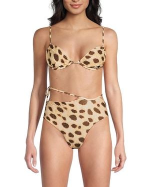 WeWoreWhat Ruched Underwire Bikini Top - Natural