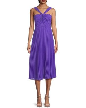 Emanuel Ungaro Joanna Accordion Pleated Midi-dress - Purple