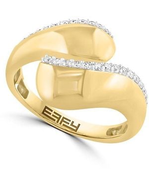 Effy 14K & 0.20 Tcw Diamond Ring - Metallic