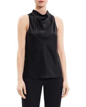 Theory Sleeveless Cowlneck Top - Black