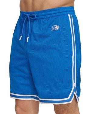 Starter Regular Fit Drawstring Mesh Shorts - Blue