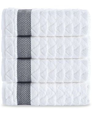 Brooks Brothers 4-piece Turkish Cotton Hand Towel Set - White
