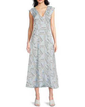 Karl Lagerfeld Geometric Print Midi Dress - Multicolour