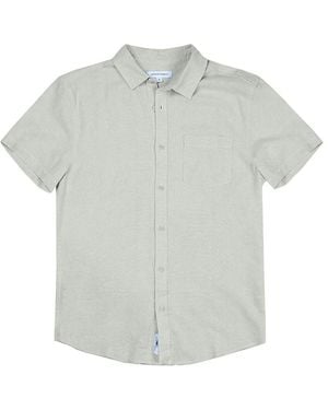 Vintage Summer Vintage Short Sleeve Linen Shirt - Grey