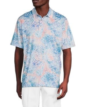 Robert Graham Hartland Abstract Print Polo Shirt - Blue