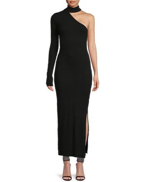 The Range Turtleneck Slit Maxi Dress - Black