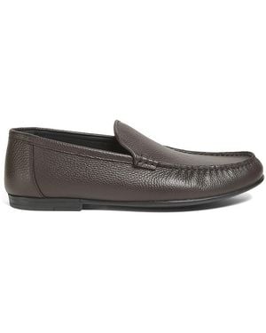 Bally Moc-Toe Leather Loafers - Brown