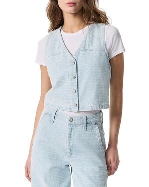 Rag & Bone Juliana Cropped Denim Vest - Blue