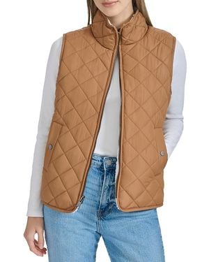 Andrew Marc Reversible Quilted Vest - Blue