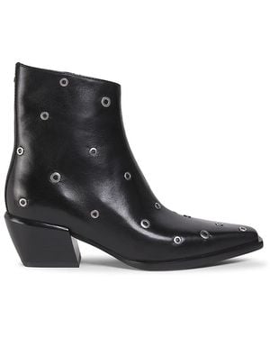Rag & Bone Joni 50Mm Grommet Leather Boots - Black