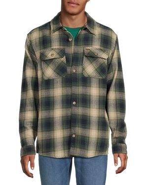 Buffalo David Bitton Scotson Plaid Flannel Shirt - Green