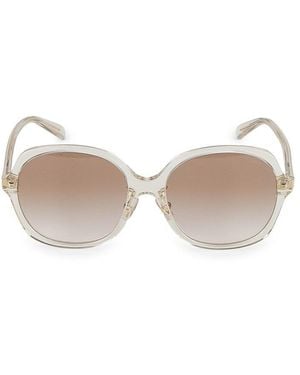 COACH 58mm Round Sunglasses - Natural