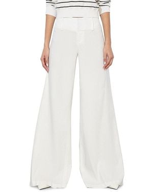 Alice + Olivia Olivia Low-Rise Flare Pants - White