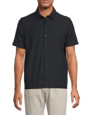 Vince Heathered Short Sleeve Shirt - Gray