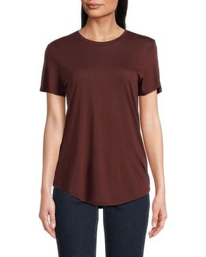 Vince Pima Cotton Blend Crewneck T Shirt - Red