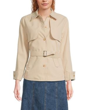 Wdny Belted Button-Front Jacket - Natural