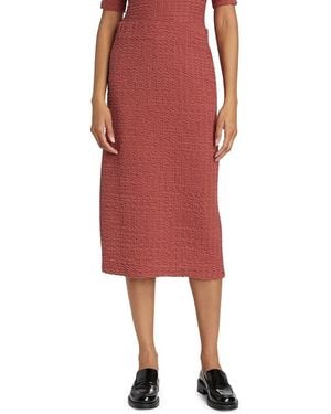 Vince Un-Lined Smocked Skirt - Red