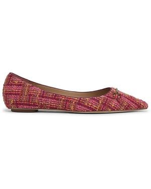 Sam Edelman Nori Plaid Skimmer Ballet Flats - Red