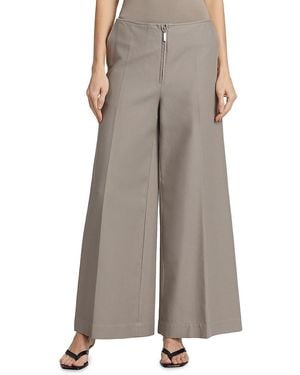TOTEME Zip-front Wide-leg Pant - Brown