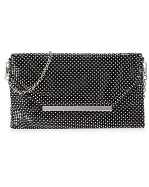 La Regale Crystal Embellished Convertible Clutch - Black