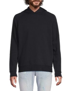 Vince French Terry Raglan Sleeve Hoodie - Black