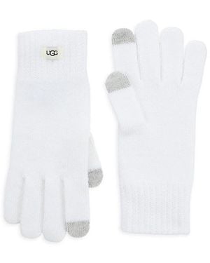 UGG Logo Tech Gloves - White