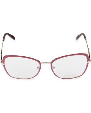 Emilio Pucci 56Mm Rectangle Eyeglasses - Red