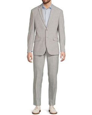 Kenneth Cole Heathered Two-Button Slim-Fit Suit - Grey