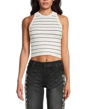 Alice + Olivia Rydel Striped Knit Tank - Black